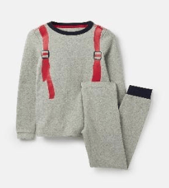 205681-GRYROKTPAK Gray pajama with backpack design  96% cotton 4% elastane 1 through 12